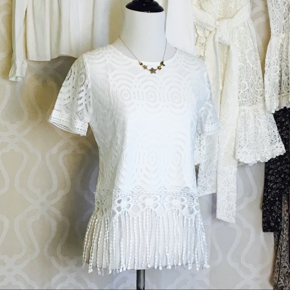 *TAKING DOWN* Antique Lace & Fringe Festival Top - Picture 6 of 8